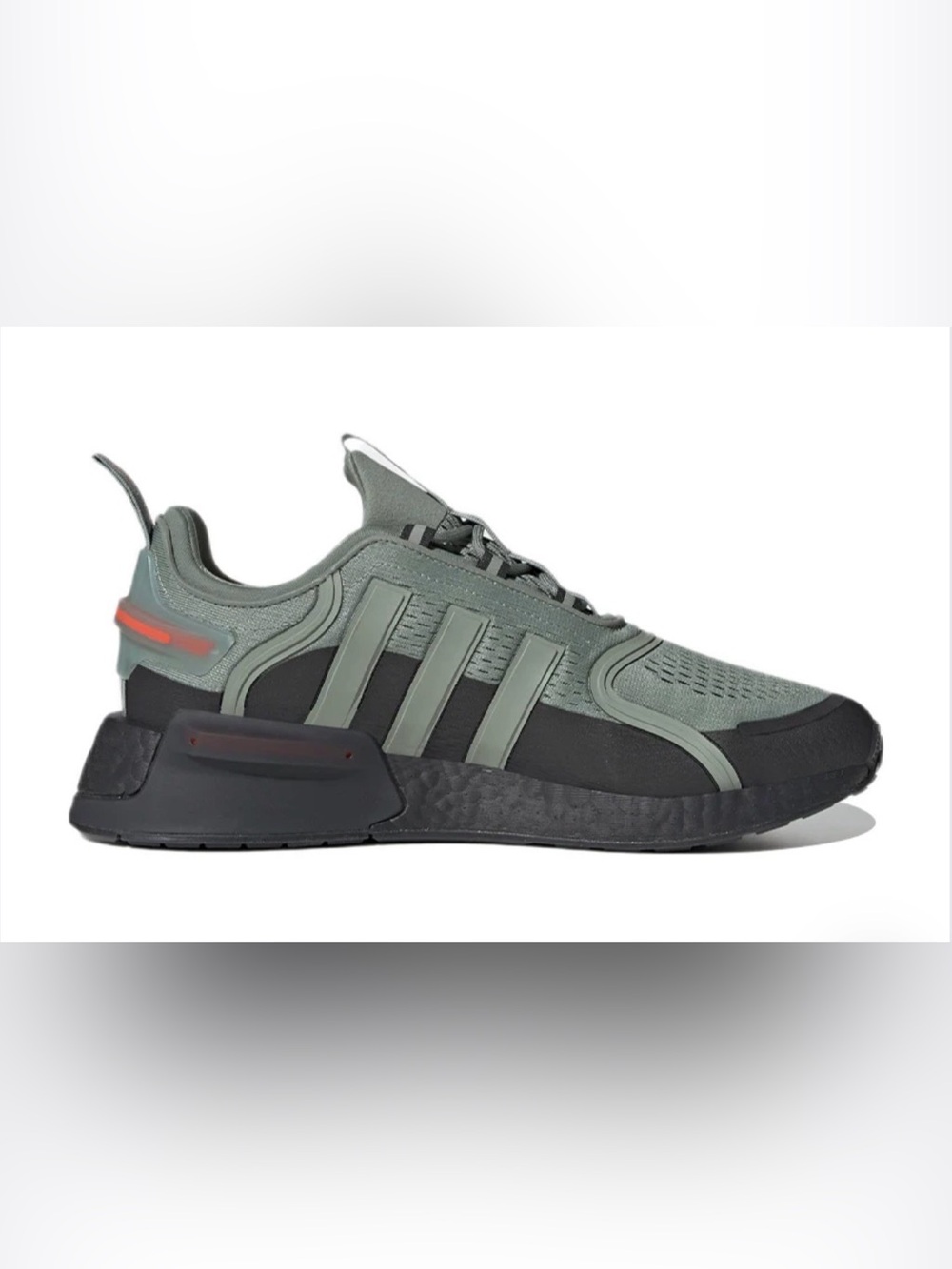 Size 13.5 - Adidas NMD_V3 Silver Green Carbon
